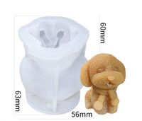 Cute Bear Silica Gel Aromatherapy Candle Plaster Silicone Mold 1 Piece sku image 4
