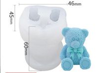 Cute Bear Silica Gel Aromatherapy Candle Plaster Silicone Mold 1 Piece sku image 1