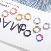 Fashion Solid Color Stainless Steel Plating Earrings 1 Piece main image 4