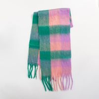 Women's Sweet Color Block Polyester Scarf sku image 2