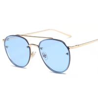 Fashion Solid Color Pc Round Frame Frameless Women's Sunglasses main image 4