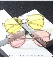 Fashion Solid Color Pc Round Frame Frameless Women's Sunglasses main image 1
