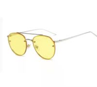 Fashion Solid Color Pc Round Frame Frameless Women's Sunglasses sku image 4