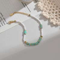 Simple Style Color Block Stainless Steel Beaded Natural Stone Women's Bracelets 1 Piece main image 3