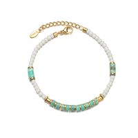 Simple Style Color Block Stainless Steel Beaded Natural Stone Women's Bracelets 1 Piece main image 2