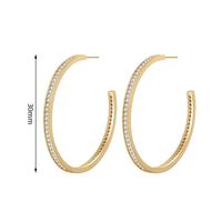 1 Pair Basic Classic Style Geometric Plating Inlay Sterling Silver Zircon Gold Plated Earrings main image 4
