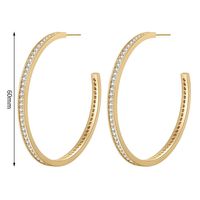 1 Pair Basic Classic Style Geometric Plating Inlay Sterling Silver Zircon Gold Plated Earrings main image 6