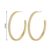 1 Pair Basic Classic Style Geometric Plating Inlay Sterling Silver Zircon Gold Plated Earrings main image 3