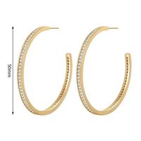 1 Pair Basic Classic Style Geometric Plating Inlay Sterling Silver Zircon Gold Plated Earrings main image 5