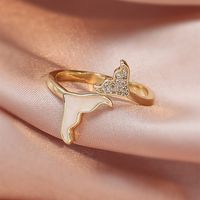 Fashion Micro Inlaid Zircon Open Adjustable Copper Ring Real Gold Plating sku image 28