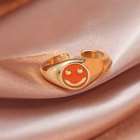 Retro Copper Four-leaf Clover Rings Daily Zircon main image 11