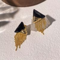 Fashion Triangle Alloy Plating Women's Ear Studs 1 Pair main image 4