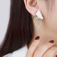 Fashion Triangle Alloy Plating Women's Ear Studs 1 Pair main image 5