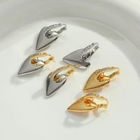 Retro Heart Shape Copper Inlay Zircon Dangling Earrings 1 Pair main image 4