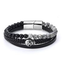 Fashion Skull Alloy Plating Men's Bracelets 1 Piece main image 4