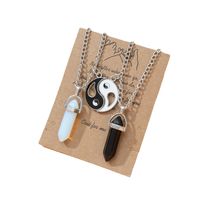 Fashion Water Droplets Gem Inlaid Gemstone Pendant Necklace 1 Set main image 3