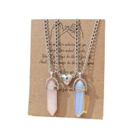Fashion Water Droplets Gem Inlaid Gemstone Pendant Necklace 1 Set sku image 12