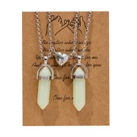 Fashion Water Droplets Gem Inlaid Gemstone Pendant Necklace 1 Set sku image 6
