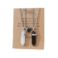 Fashion Water Droplets Gem Inlaid Gemstone Pendant Necklace 1 Set sku image 11