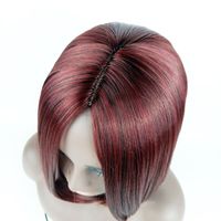Unisex Fashion Street High Temperature Wire Centre Parting Short Straight Hair Wigs main image 3