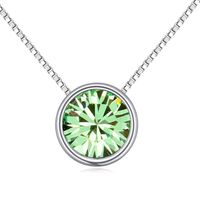 Fashion Round Alloy Gold Plated Inlay Crystal Zircon Women's Necklace 1 Piece sku image 6
