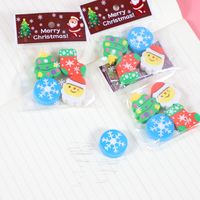 Cute Christmas Tree Santa Claus Student Stationery Opp Bag Eraser 1 Piece main image 3