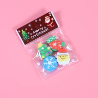 Cute Christmas Tree Santa Claus Student Stationery Opp Bag Eraser 1 Piece main image 2