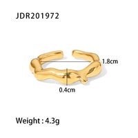 Fashion Geometric Stainless Steel Plating Open Ring 1 Piece sku image 6