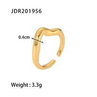 Fashion Geometric Stainless Steel Plating Open Ring 1 Piece sku image 5