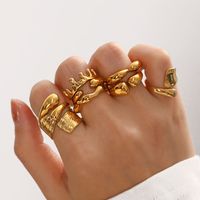 Fashion Geometric Stainless Steel Plating Open Ring 1 Piece main image 6