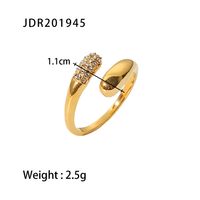 Fashion Geometric Stainless Steel Plating Open Ring 1 Piece sku image 7