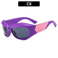 Strassenmode Einfarbig Ac Katzenauge Vollbild Sonnenbrille Der Frauen sku image 10