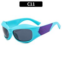 Streetwear Solid Color Ac Cat Eye Full Frame Women's Sunglasses sku image 11