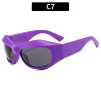 Streetwear Solid Color Ac Cat Eye Full Frame Women's Sunglasses sku image 7
