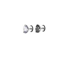 Fashion Round Square Stainless Steel Plating Inlay Zircon Ear Studs 1 Piece main image 5
