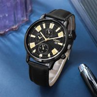 Fashion Solid Color Buckle Quartz Men's Watches main image 5