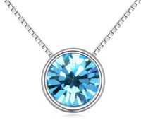 Fashion Round Alloy Gold Plated Inlay Crystal Zircon Women's Necklace 1 Piece main image 3