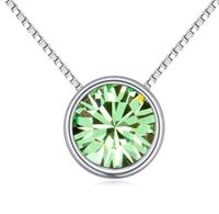 Fashion Round Alloy Gold Plated Inlay Crystal Zircon Women's Necklace 1 Piece main image 4