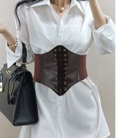 Fashion Solid Color Pu Leather Women's Corset Belts main image 4