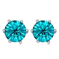 Simple Style Flower Alloy Inlay Crystal Women's Ear Studs 1 Pair main image 1