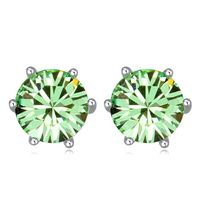 Simple Style Flower Alloy Inlay Crystal Women's Ear Studs 1 Pair main image 4