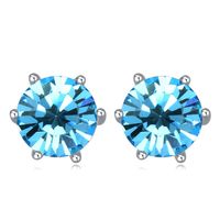 Simple Style Flower Alloy Inlay Crystal Women's Ear Studs 1 Pair main image 3