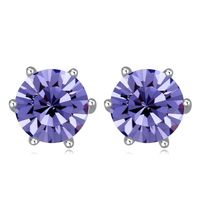 Simple Style Flower Alloy Inlay Crystal Women's Ear Studs 1 Pair main image 2