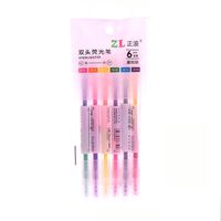 Fashion Candy Color Double-headed Fluorescent Pen Stationery 1 Piece main image 5