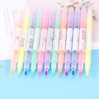 Fashion Candy Color Double-headed Fluorescent Pen Stationery 1 Piece main image 1