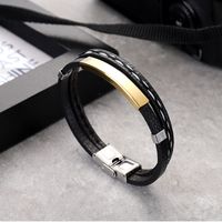 Punk Solid Color Titanium Steel Polishing Unisex Bracelets 1 Piece sku image 3