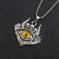 Fashion Devil's Eye Stainless Steel Stoving Varnish Pendant Necklace 1 Piece main image 2