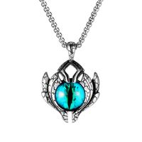 Fashion Devil's Eye Stainless Steel Stoving Varnish Pendant Necklace 1 Piece main image 4
