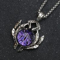 Fashion Devil's Eye Stainless Steel Stoving Varnish Pendant Necklace 1 Piece sku image 5