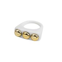Wholesale Jewelry Retro Geometric Color Acrylic Resin Ring Nihaojewelry sku image 7
